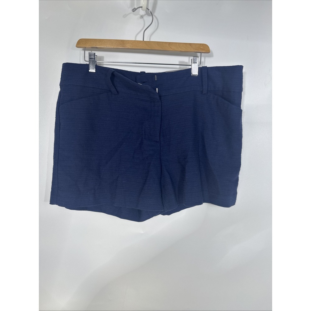 Ann Taylor Signature Navy Blue Textured Shorts Size 16 NWT 4.5 Inseam 15736253